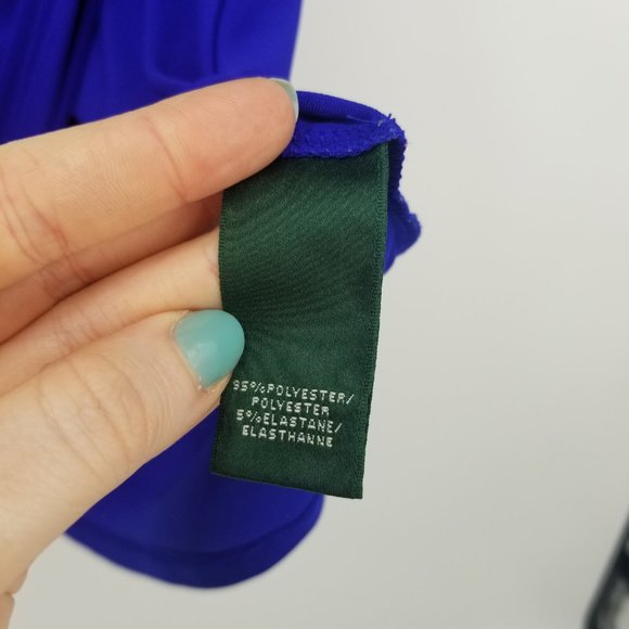 Ralph Lauren Ruched Jersey Knit Dress - Picture 7 of 8